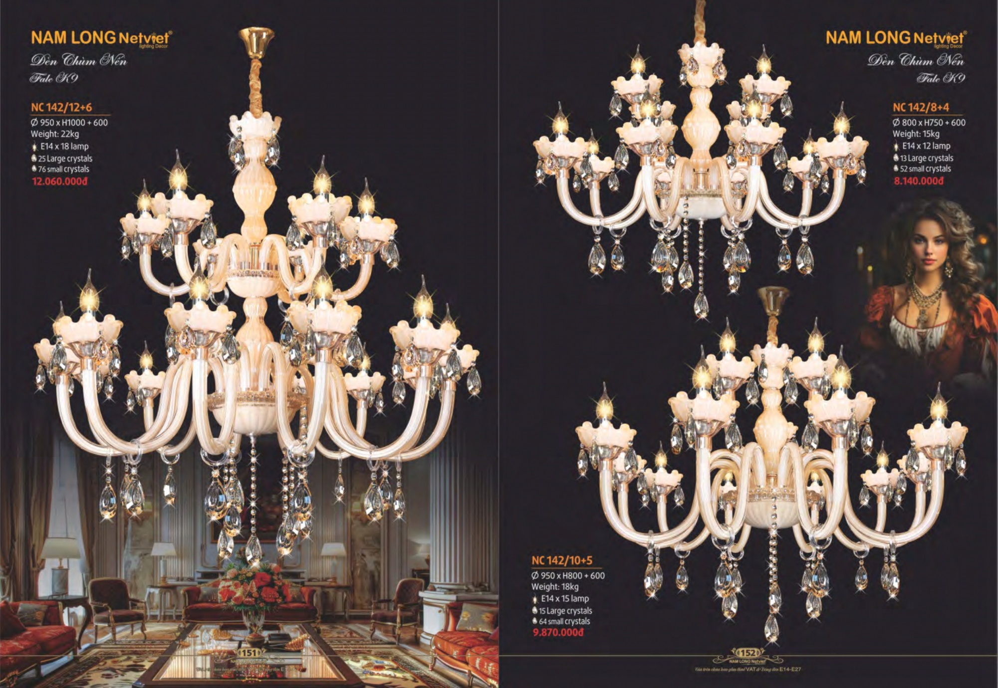 Bảng giá đèn trang trí Nam Long